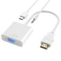 White 1080P HDMI Male to VGA Female Converter Adapter Cable for PC DVD HDTV Raspberry