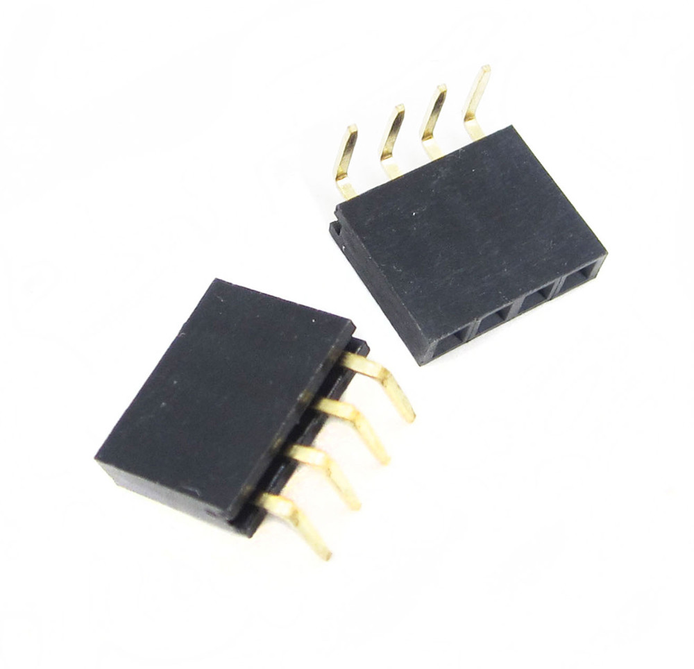 Header Right Angle Female Single Row(Female – 2.54mm Pitch)