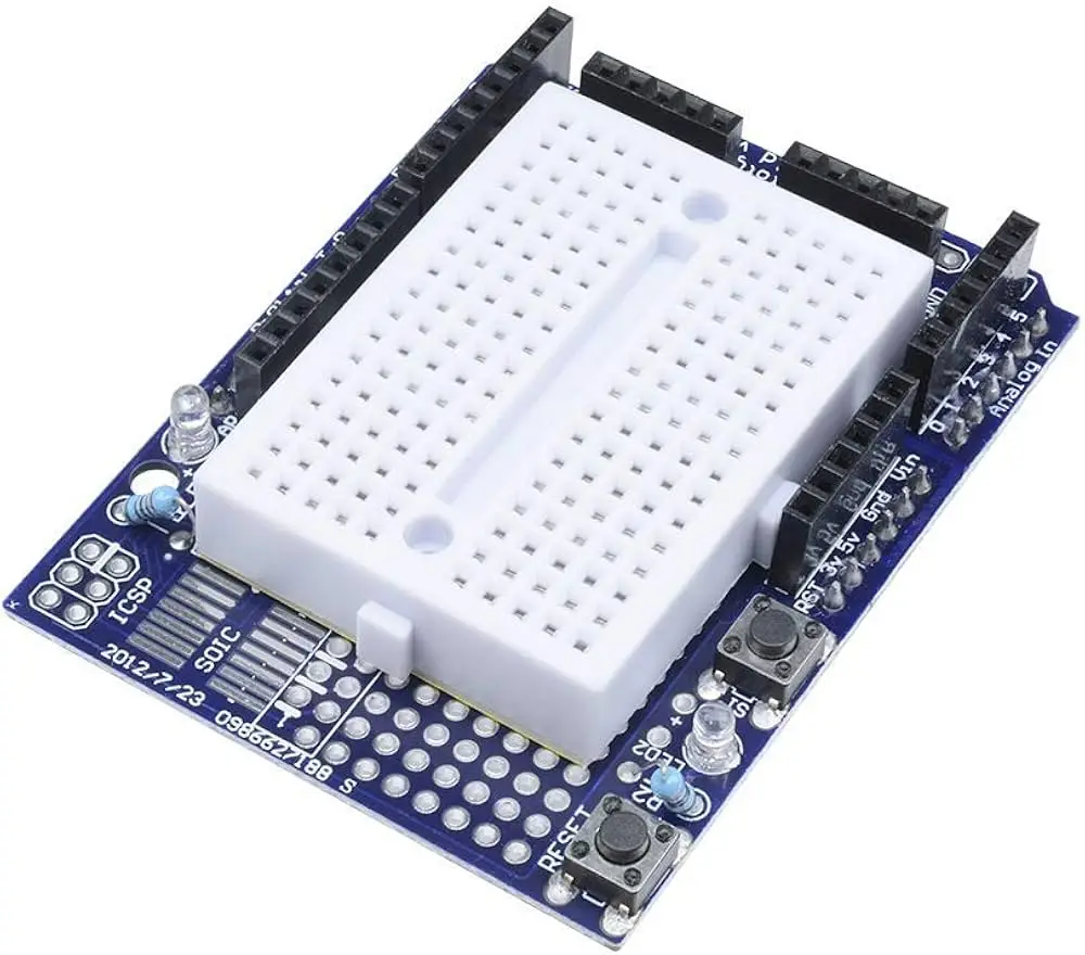 Prototype Shield Expansion Board – with SYB-170 Mini Breadboard Base – for UNO Proto Shield